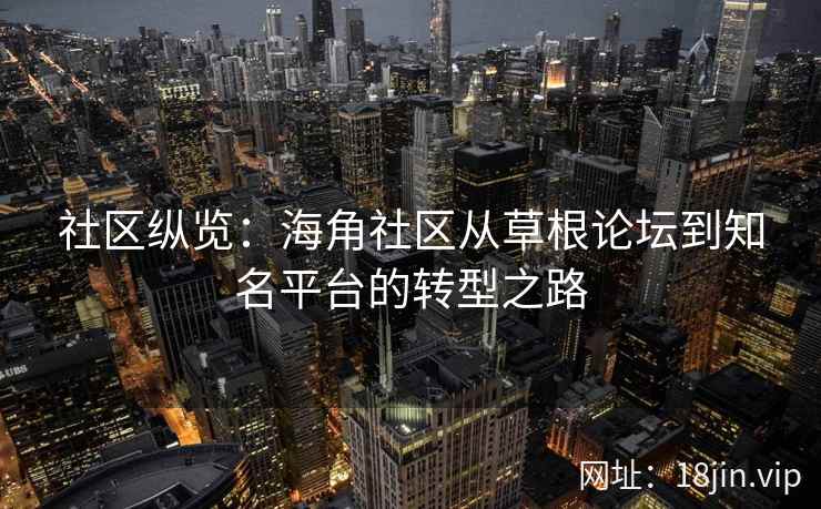 社区纵览：海角社区从草根论坛到知名平台的转型之路