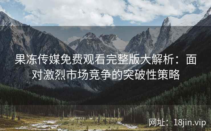 果冻传媒免费观看完整版大解析：面对激烈市场竞争的突破性策略