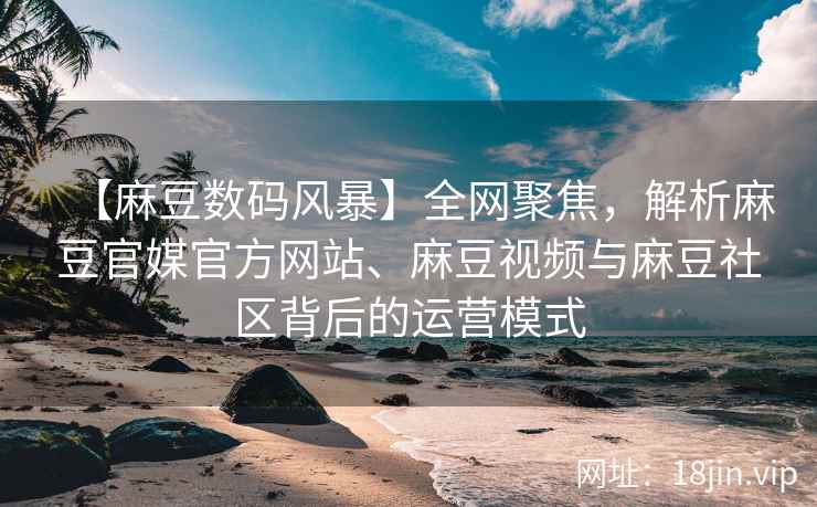 【麻豆数码风暴】全网聚焦，解析麻豆官媒官方网站、麻豆视频与麻豆社区背后的运营模式