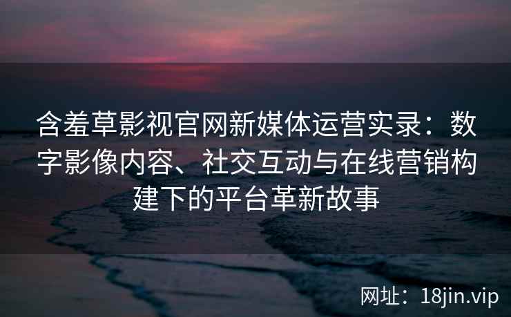 含羞草影视官网新媒体运营实录：数字影像内容、社交互动与在线营销构建下的平台革新故事
