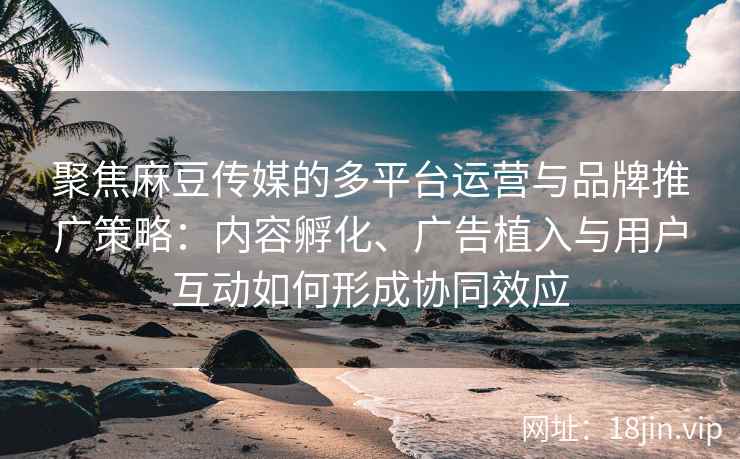 聚焦麻豆传媒的多平台运营与品牌推广策略：内容孵化、广告植入与用户互动如何形成协同效应