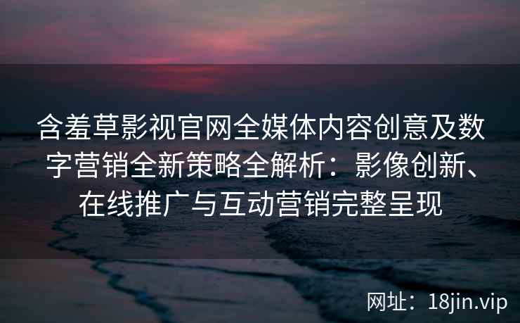 含羞草影视官网全媒体内容创意及数字营销全新策略全解析：影像创新、在线推广与互动营销完整呈现